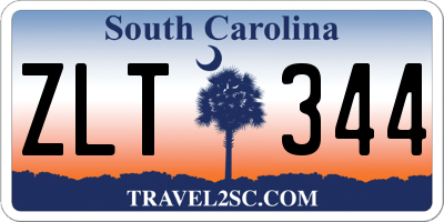 SC license plate ZLT344