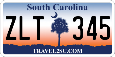 SC license plate ZLT345