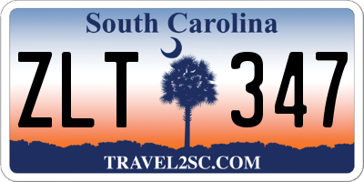 SC license plate ZLT347