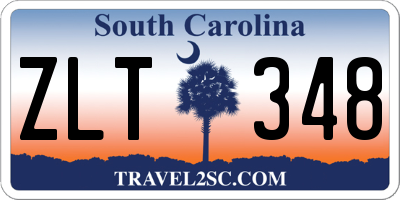 SC license plate ZLT348