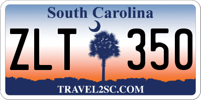 SC license plate ZLT350