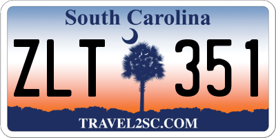 SC license plate ZLT351