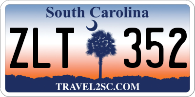 SC license plate ZLT352