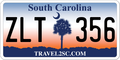 SC license plate ZLT356