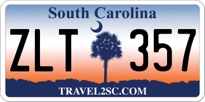 SC license plate ZLT357
