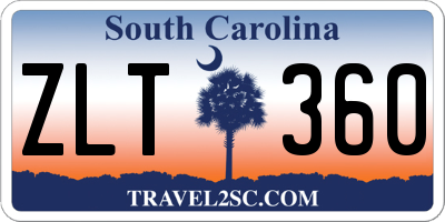 SC license plate ZLT360
