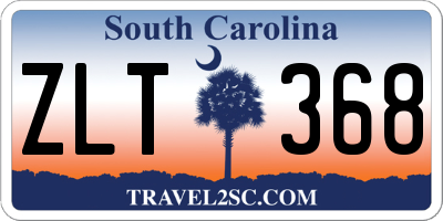 SC license plate ZLT368