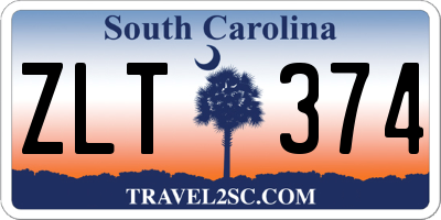 SC license plate ZLT374