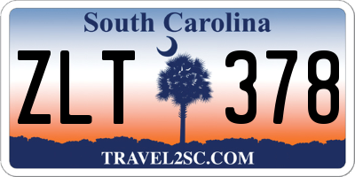 SC license plate ZLT378
