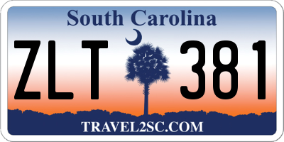 SC license plate ZLT381