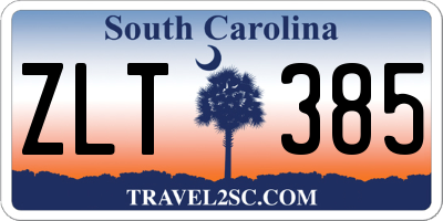 SC license plate ZLT385