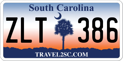 SC license plate ZLT386