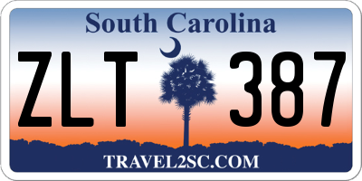 SC license plate ZLT387
