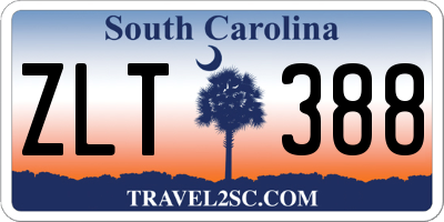 SC license plate ZLT388