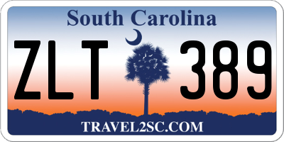 SC license plate ZLT389