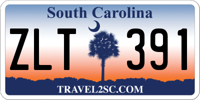 SC license plate ZLT391
