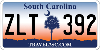 SC license plate ZLT392