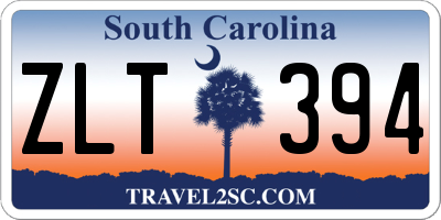 SC license plate ZLT394
