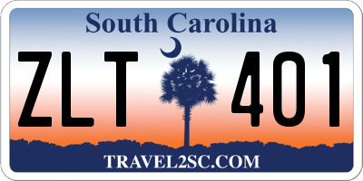 SC license plate ZLT401