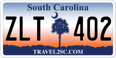 SC license plate ZLT402