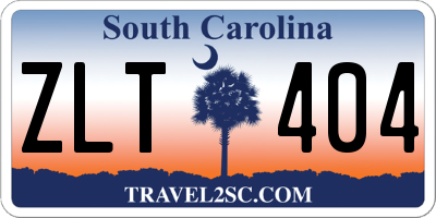SC license plate ZLT404