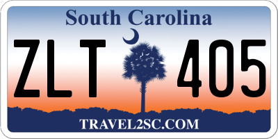 SC license plate ZLT405