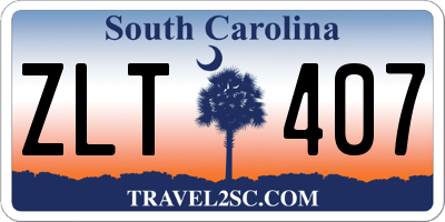 SC license plate ZLT407
