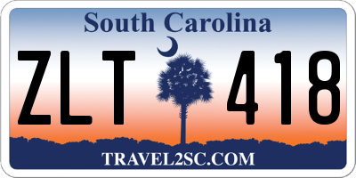 SC license plate ZLT418