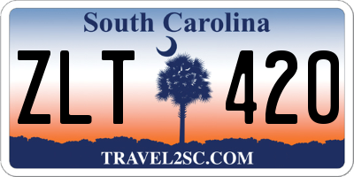 SC license plate ZLT420