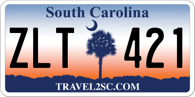 SC license plate ZLT421