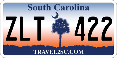 SC license plate ZLT422