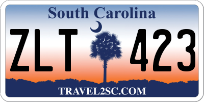 SC license plate ZLT423