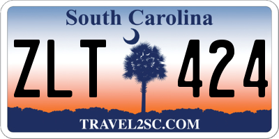SC license plate ZLT424