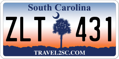 SC license plate ZLT431