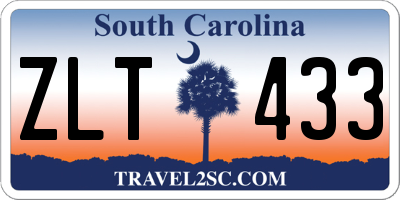 SC license plate ZLT433