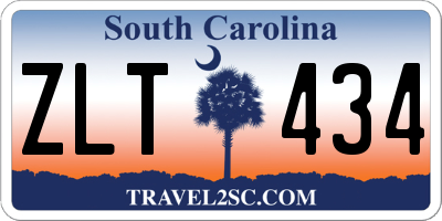 SC license plate ZLT434