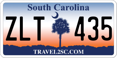 SC license plate ZLT435