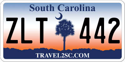 SC license plate ZLT442