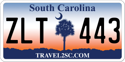 SC license plate ZLT443