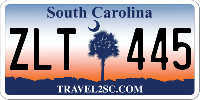 SC license plate ZLT445