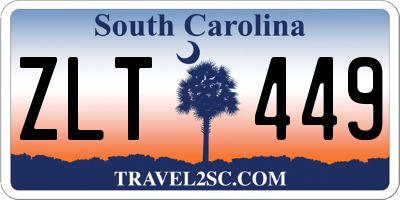 SC license plate ZLT449