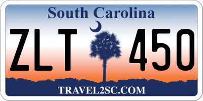 SC license plate ZLT450