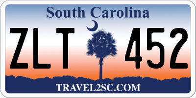 SC license plate ZLT452