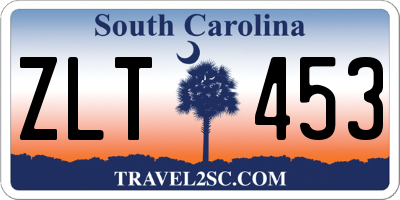 SC license plate ZLT453