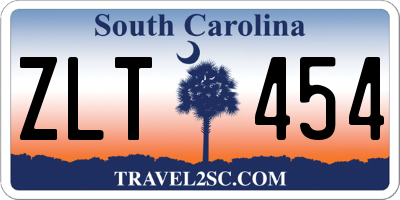 SC license plate ZLT454