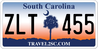 SC license plate ZLT455