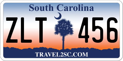 SC license plate ZLT456