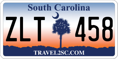 SC license plate ZLT458