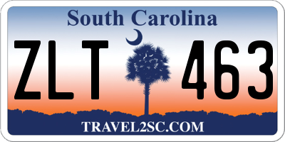 SC license plate ZLT463