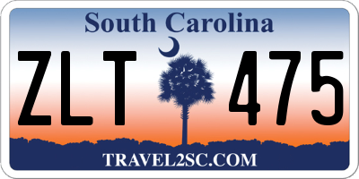SC license plate ZLT475